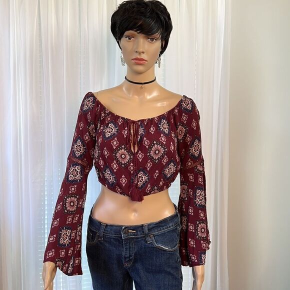Forever 21 Boho Crop Top Medium - Picture 2 of 8
